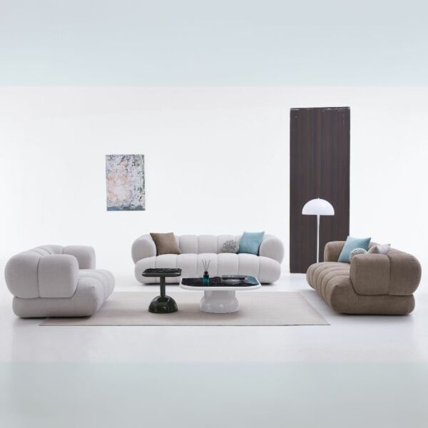 كنبة مفرد نوڤولا- رمادي فاتح