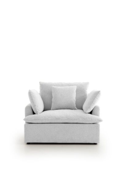 كنبة مفرد ريمان - رمادي فاتح