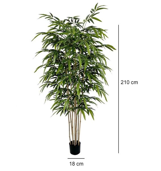 شجرة خيزران صناعية 210 سم - اخضر