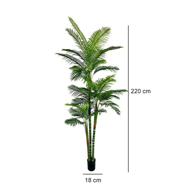 شجرة نخيل خيزران صناعية 220 سم - اخضر