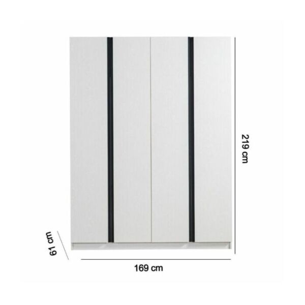 دولاب ملابس كابدوكيا - ابيض واسود