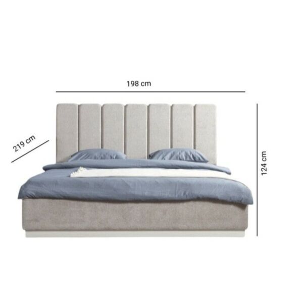 سرير كينغ كابدوكيا - بيج وابيض