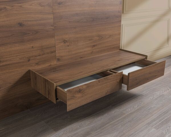 طاولة تزيين بدرجين دايمر - بني غامق