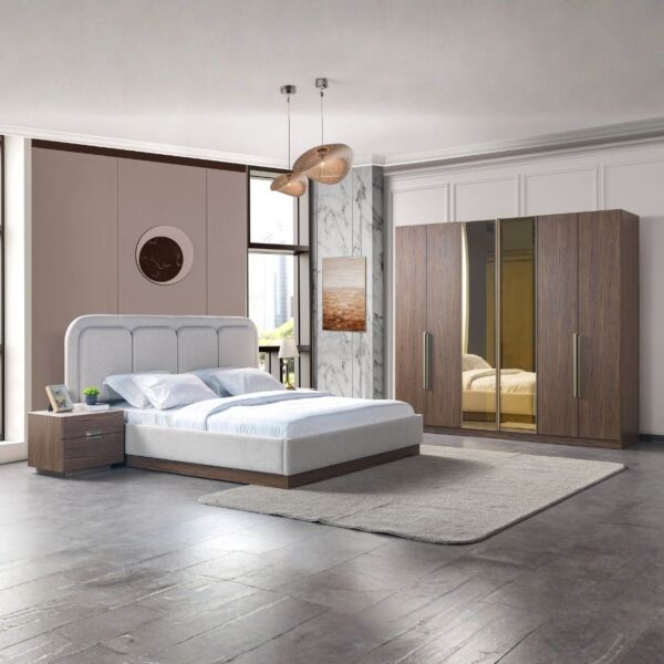 دولاب ملابس كونا 6 ابواب - بني