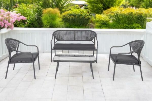 طقم جلسة خارجية 4 اشخاص كوستا - رمادي