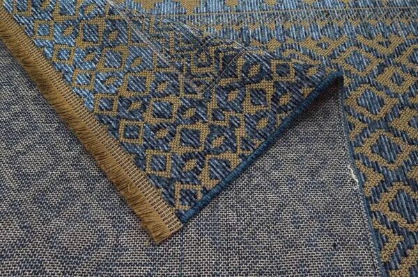 سجاد سوفا خيش - ازرق وذهبي