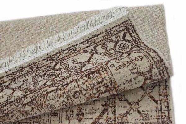 سجاد إلهام بوهيمي بلجيكي خيش - بني ومتعدد الالوان