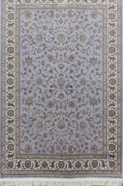 سجاد كلاسيك حرير لوليا تركي - كريمي ورمادي