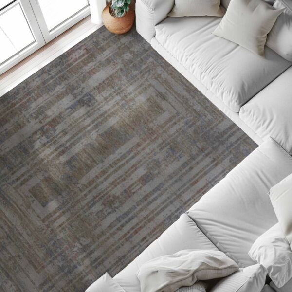 سجاد نابولي مودرن تركي - بيج وازرق