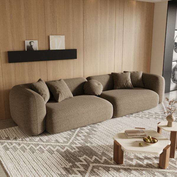 كنبة رباعية كوانتو - بني فاتح