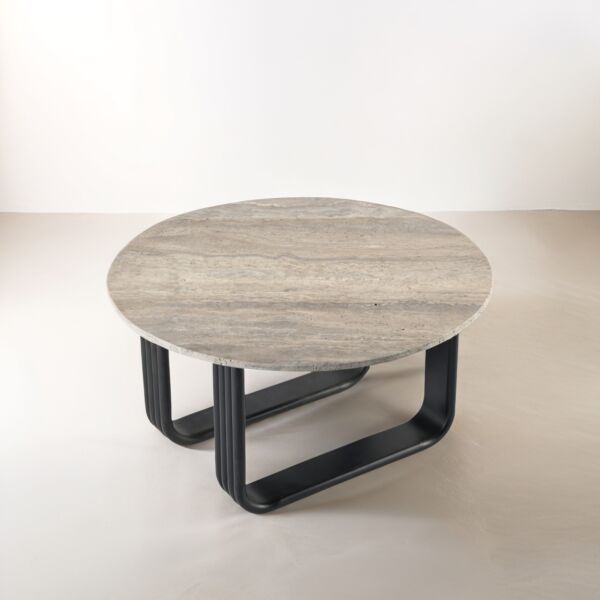 طاولة قهوة توايب - اسود وبيج