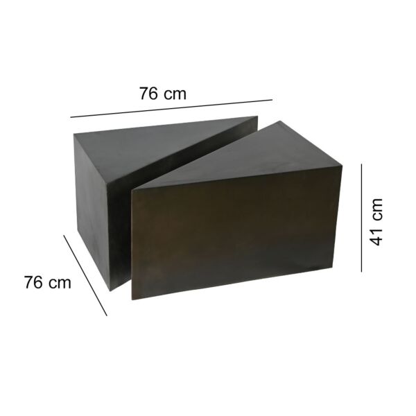 طاولة قهوة قطعتين فانتازيا - اسود وبني عتيق