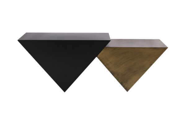 طاولة قهوة لوفال - اسود وبرونزي