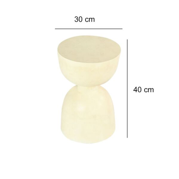 طاولة جانبية لامير - كريمي