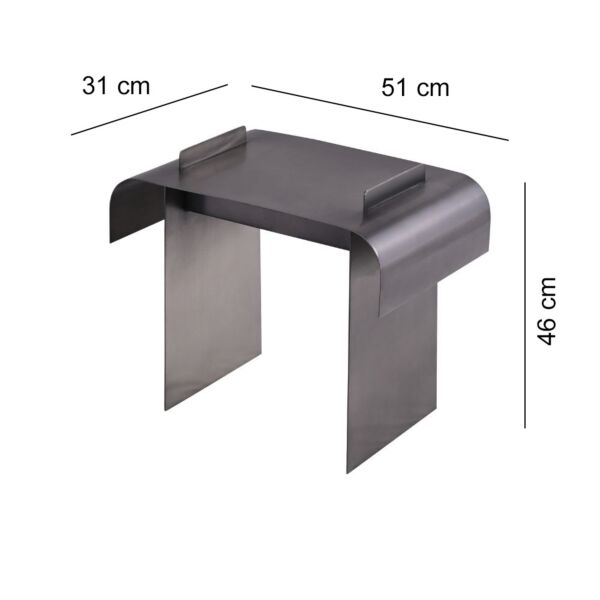 طاولة جانبية سيجمن - رمادي غامق