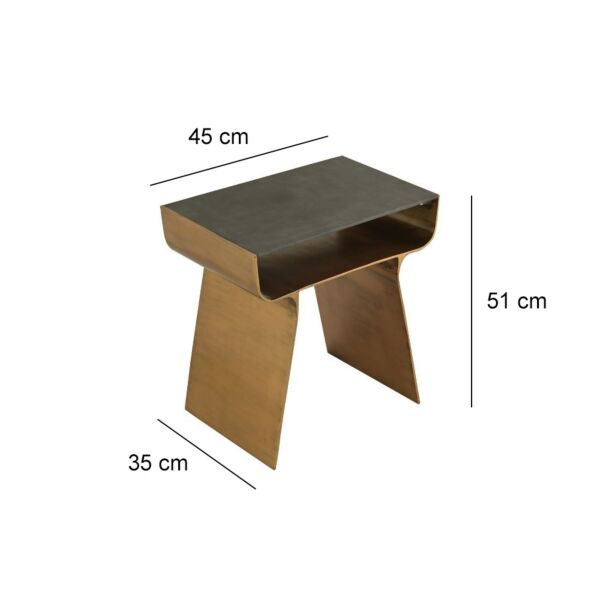 طاولة جانبية جوي - ذهبي واسود