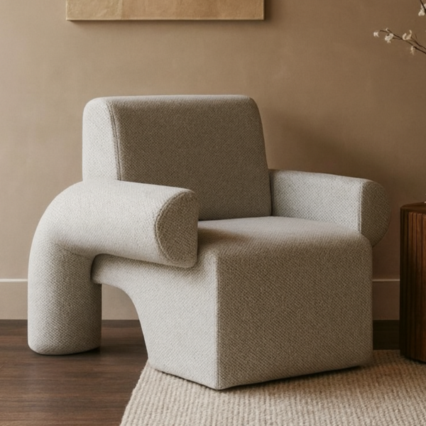 كرسي مفرد رويال - ازرق وبيج