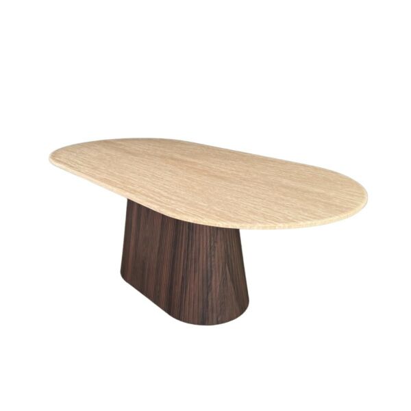 طاولة طعام فيكتوريا 8 اشخاص - بيج وبني