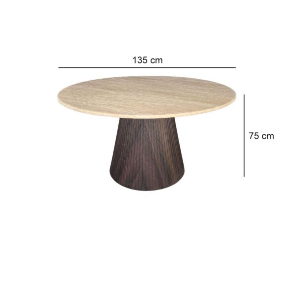 طاولة طعام فيكتوريا 4 اشخاص 135 سم - بيج وبني