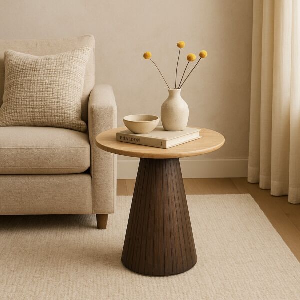 طاولة جانبية فيكتوريا - بيج وبني