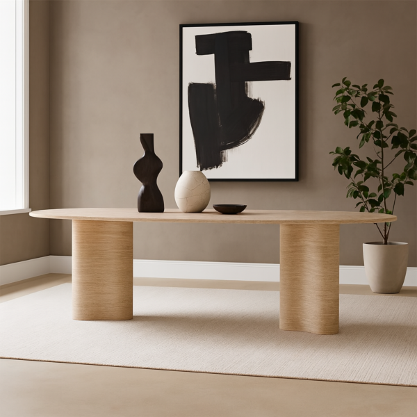 طاولة طعام 8 اشخاص فانا - بيج