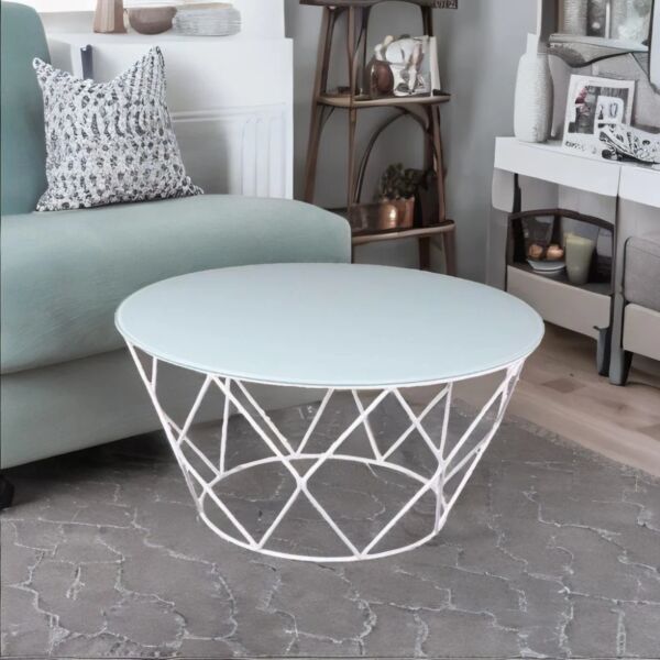 طاولة قهوة لايت - ابيض
