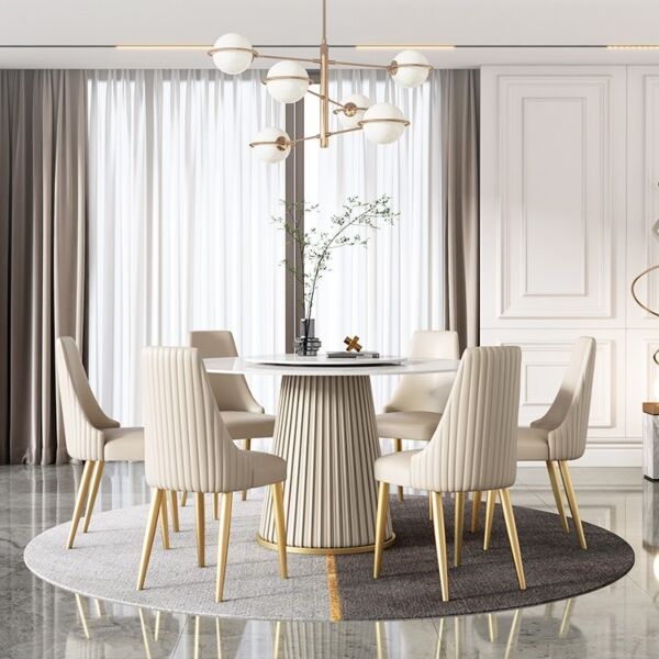 طاولة طعام كلارا مقاس 135 - بيج