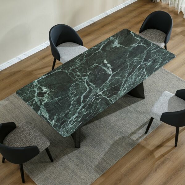 طاولة طعام روبال 8 اشخاص - اخضر ورمادي