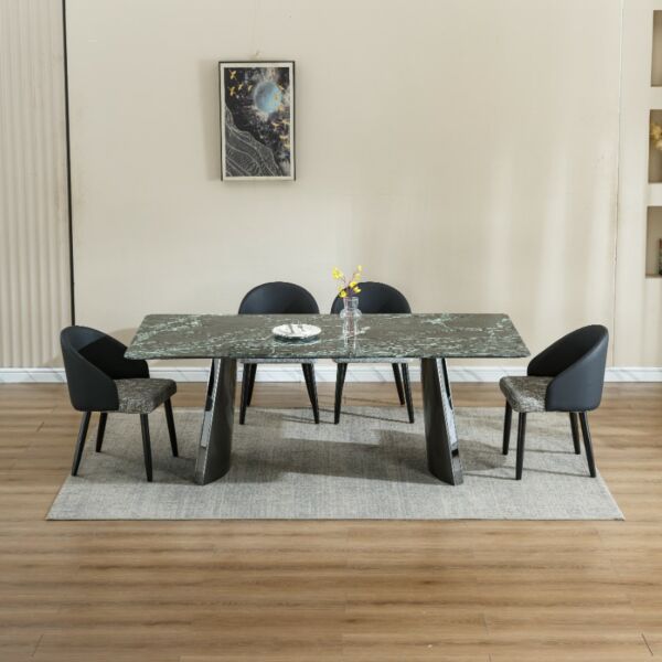 طاولة طعام روبال 8 اشخاص - اخضر ورمادي