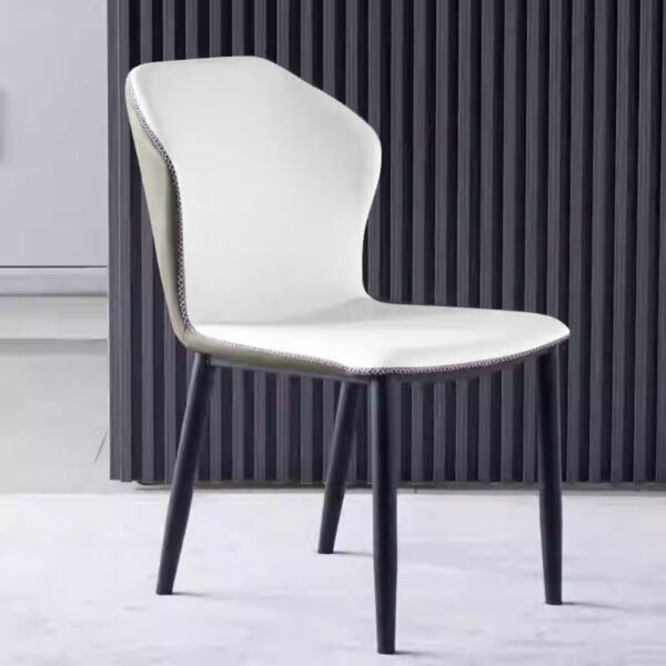 كرسي طعام  انوش - رمادي غامق وابيض