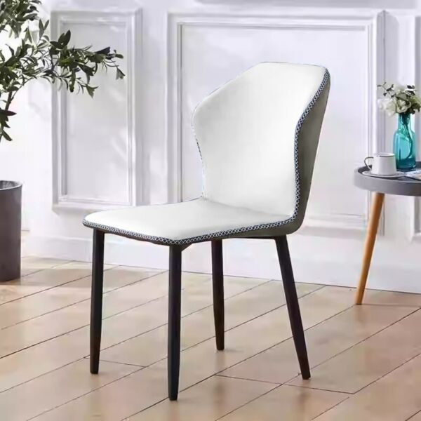 كرسي طعام  انوش - رمادي غامق وابيض