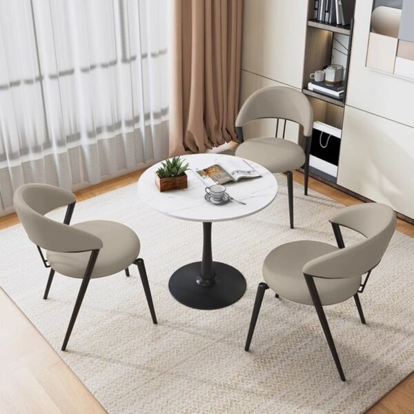 كرسي طعام الفا - رمادي