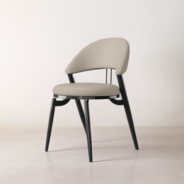 كرسي طعام الفا - رمادي