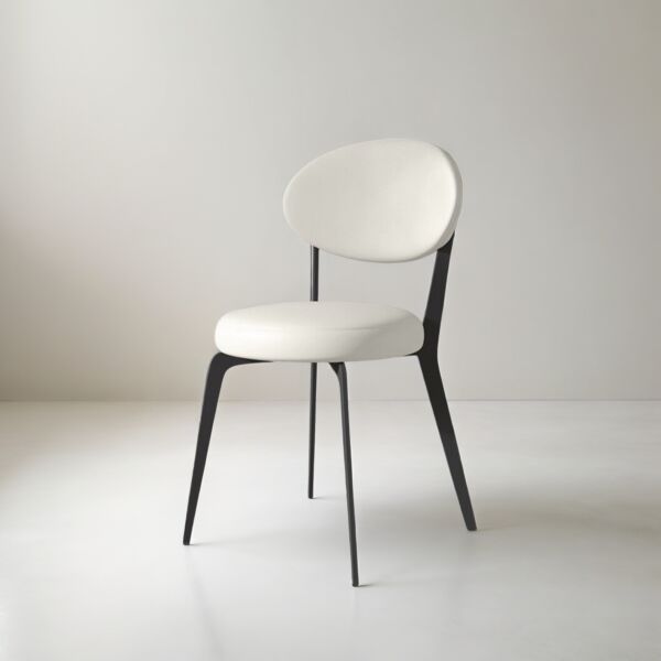 كرسي طعام اجوان - ابيض واسود
