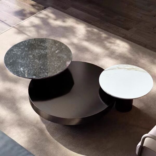 طاولة قهوة 3 قطع اشورا - اسود