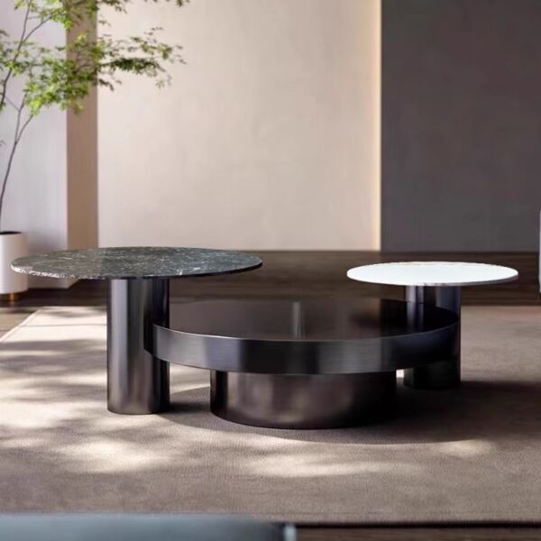 طاولة قهوة 3 قطع اشورا - اسود