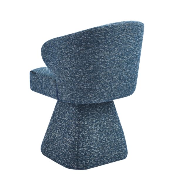 كرسي طاولة طعام كايلا - أزرق وأبيض