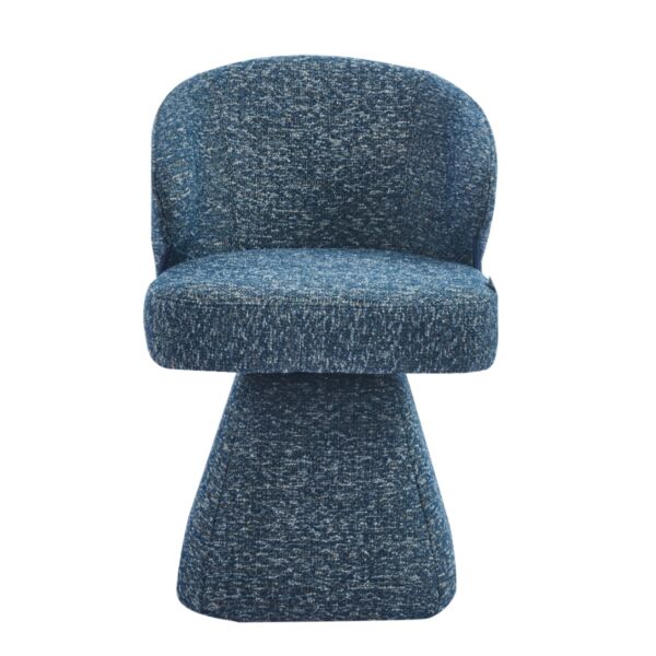 كرسي طاولة طعام كايلا - أزرق وأبيض