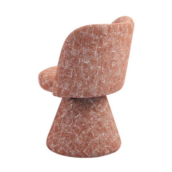 كرسي طاولة طعام كايلا - برتقالي وبيج