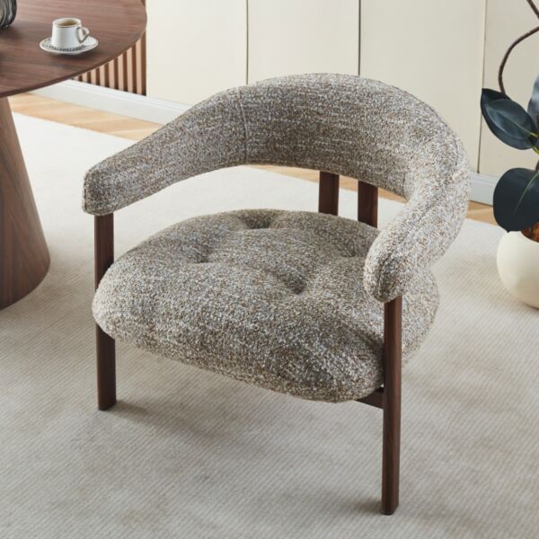 كرسي طعام هارلو - بيج فاتح ورمادي