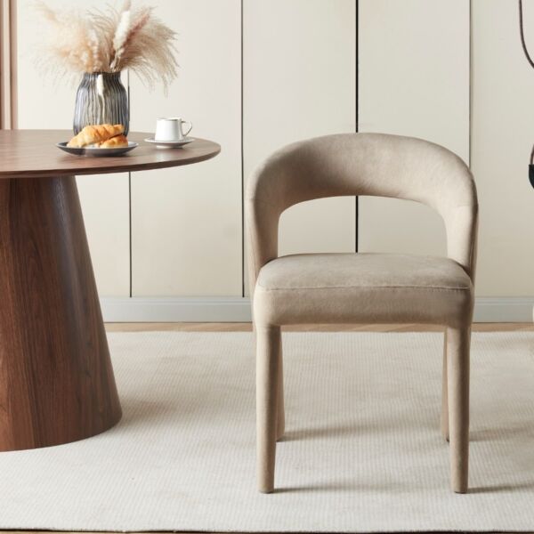 كرسي طعام نوفا - بيج غامق