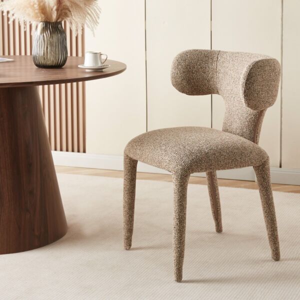 كرسي طعام افورا - بني