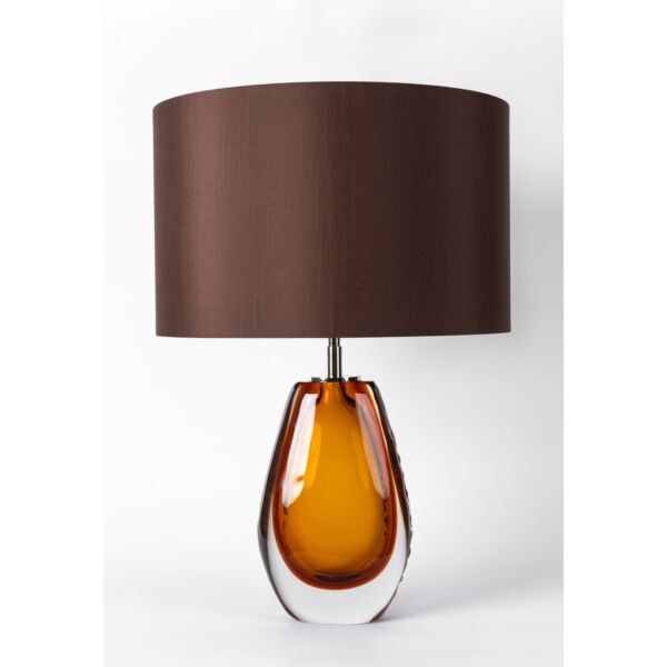 ابجورة طاولة زجاجية مورلي - عسلي