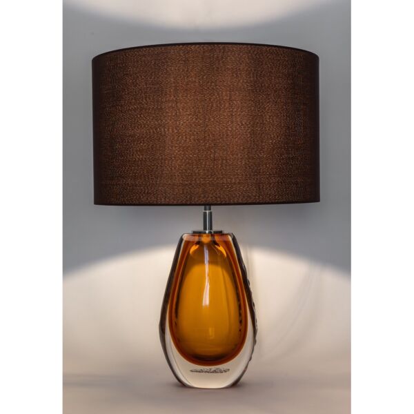 ابجورة طاولة زجاجية مورلي - عسلي