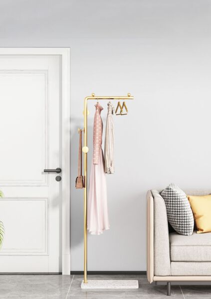 علاقة ملابس رخام سيمبل - ذهبي