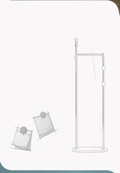 علاقة ملابس رخام  مودرن - ذهبي