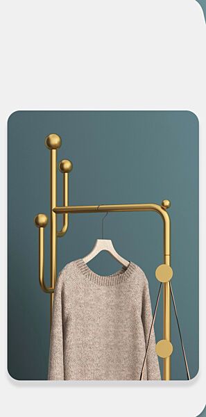 علاقة ملابس رخام  مودرن - ذهبي