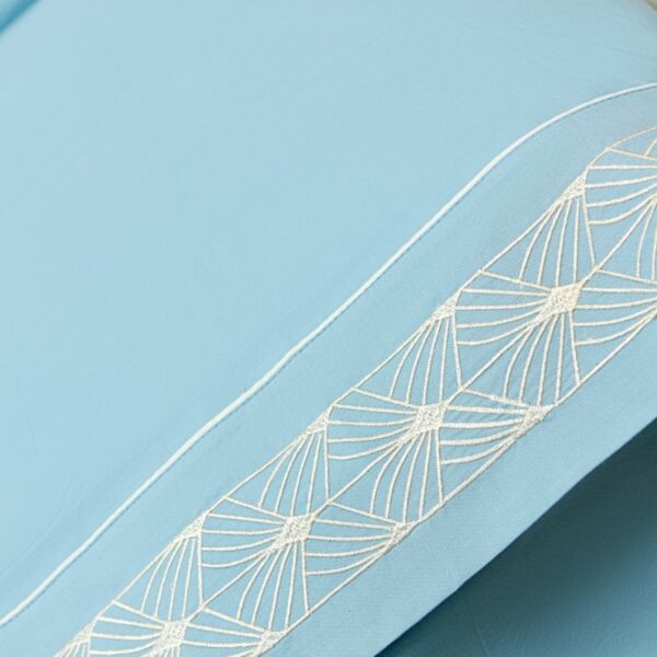 طقم غطاء سرير 200 غرزة 6 قطع دوفيه فان - أزرق