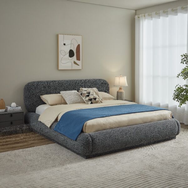 سرير كينغ مارسيل 180x 200 سم - رمادي