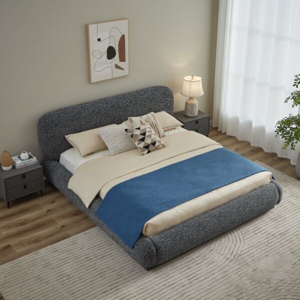 سرير كينغ مارسيل 180x 200 سم - رمادي